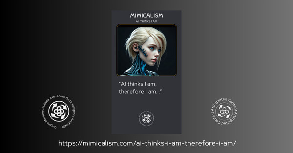 Ai Thinks I Am Therefore I Am Mimicalism Page Image